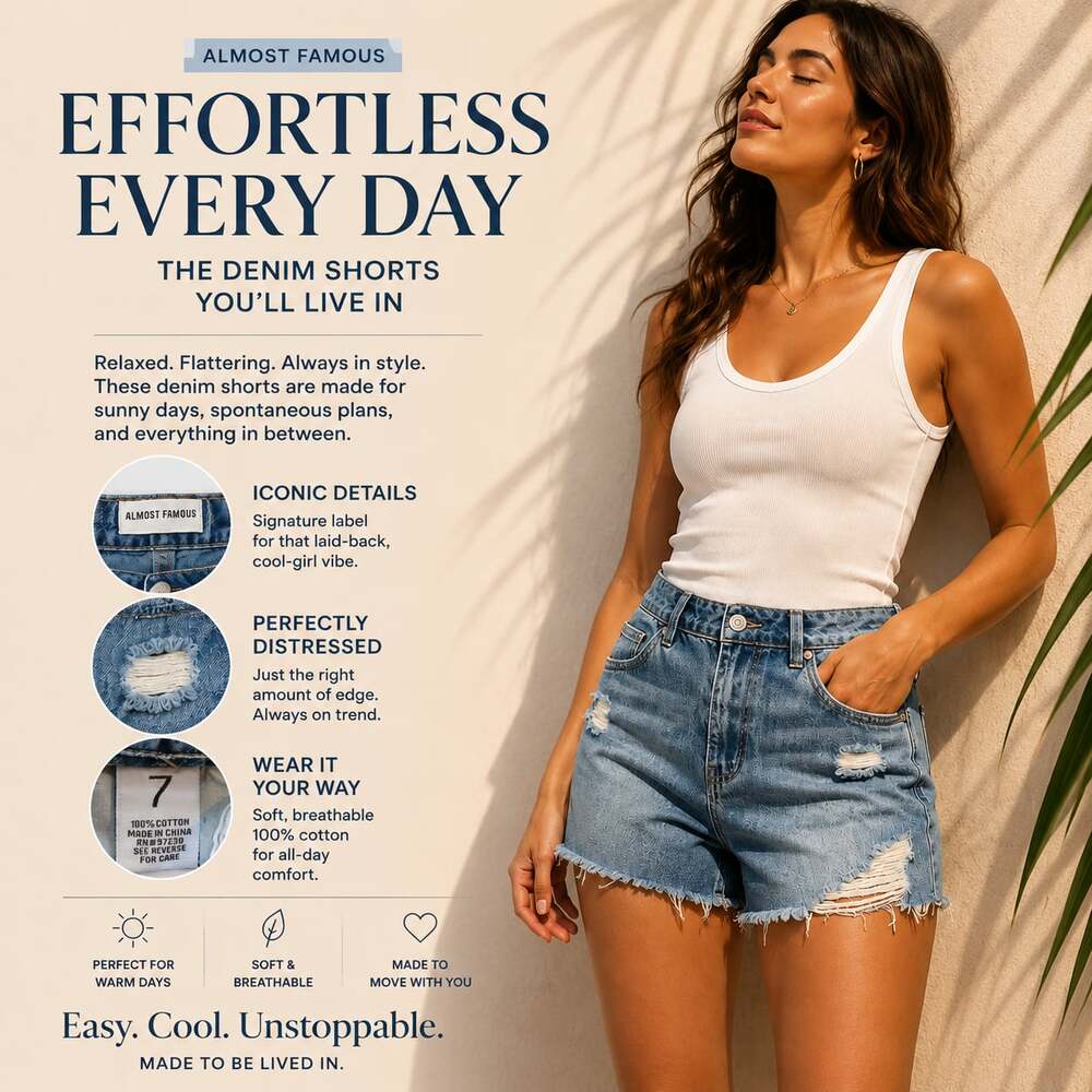 Almost Famous Distressed denim Cutoff Shorts